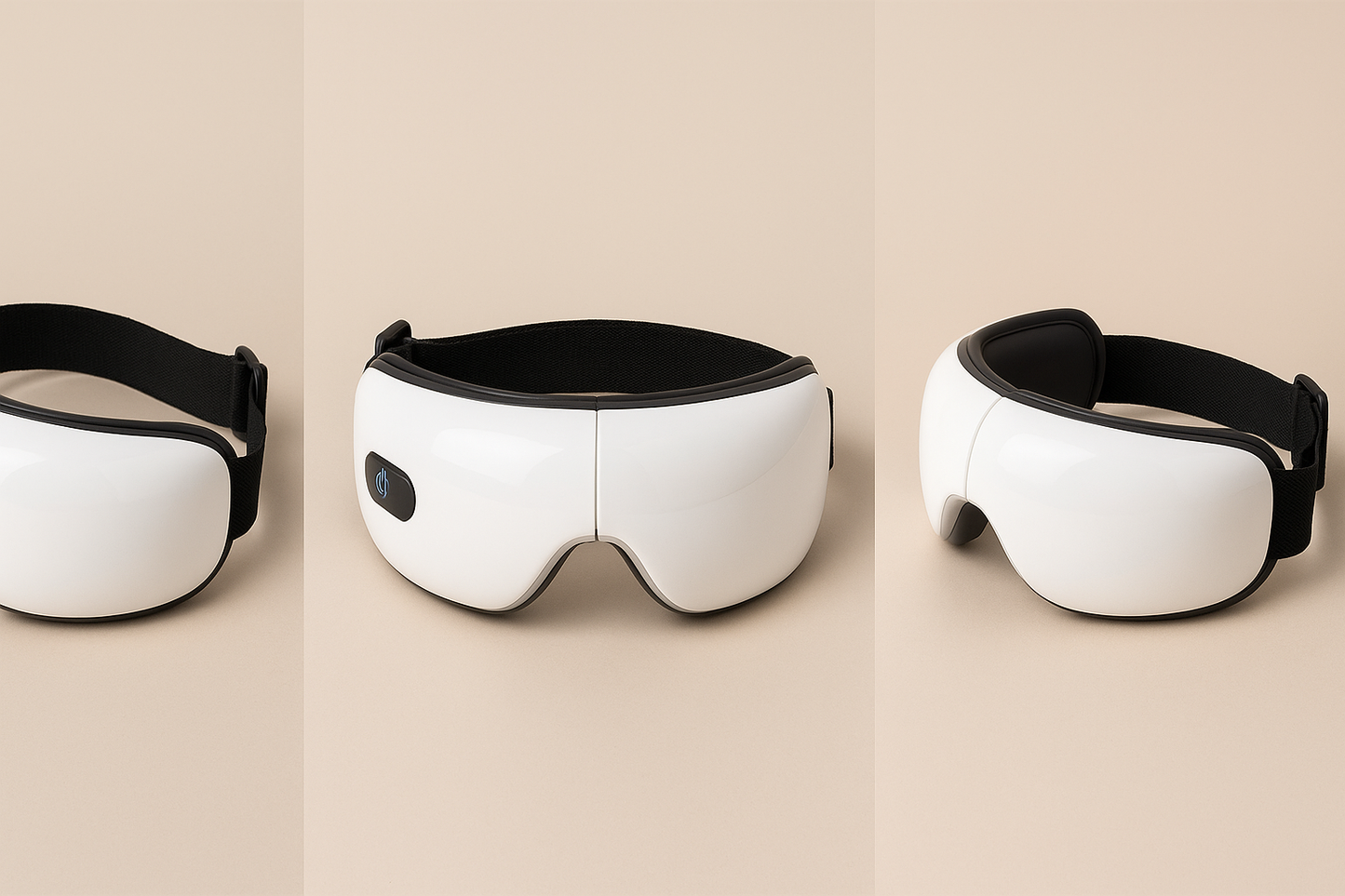 Akıllı Isıtmalı Göz Masaj Aleti – Premium Relax Model | Isı, Titreşim ve Hava Basınçlı Göz Masajı