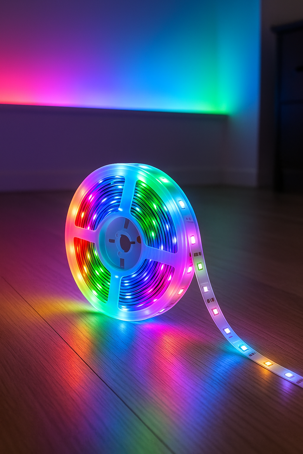 RGB LED Şerit Işık – 5 Metre | Kumandalı Renkli Oda Aydınlatması | TV – Oda – Dekor LED