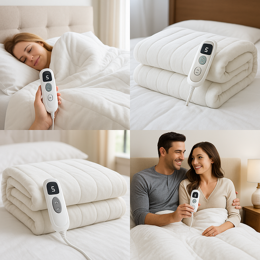 Elektrikli Isıtıcı Yorgan – Ayarlanabilir Sıcaklıklı Akıllı Isıtıcı Battaniye | Kışlık Yumuşak Isı Yorganı