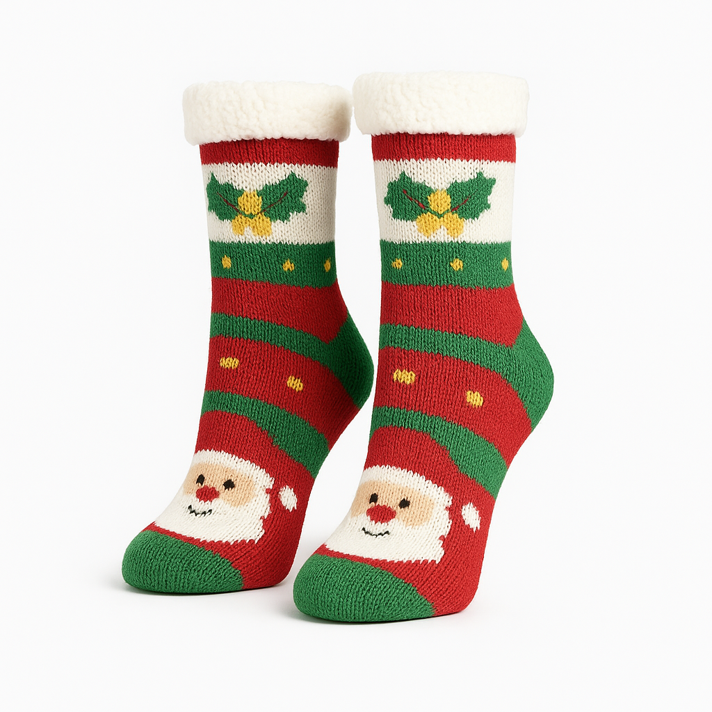 Yılbaşı Çorap Seti – 4’lü Noel Temalı Renkli Çorap