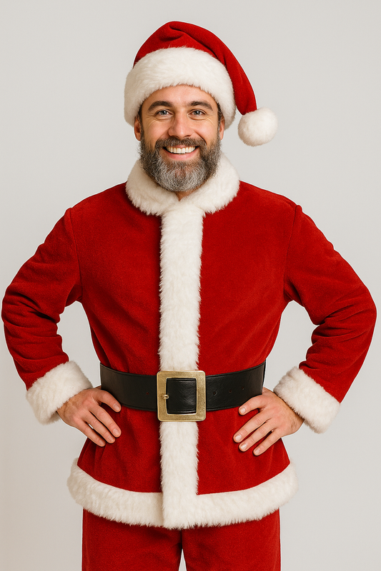 Unisex Noel Kostümü – Yılbaşı Parti Kıyafeti | Kadın & Erkek Santa Claus Kıyafeti