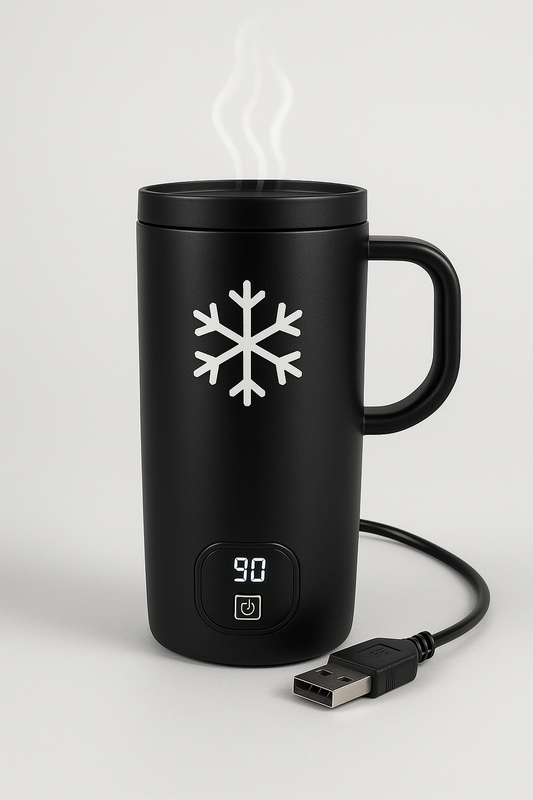 Elektrikli Termos Bardak – Sıcak Tutma & Isıtma Özellikli | USB Isıtıcılı Akıllı Termos