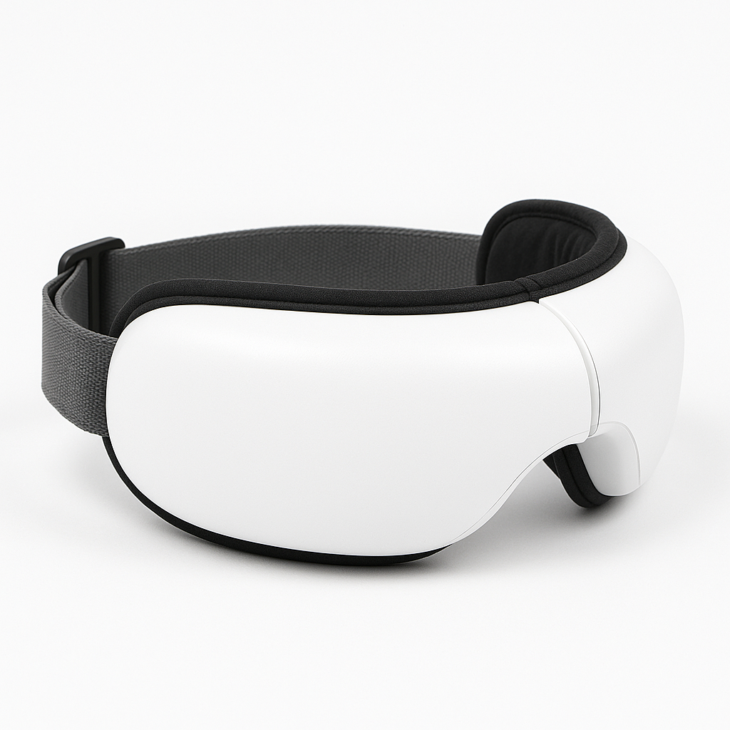 Akıllı Isıtmalı Göz Masaj Aleti – Premium Relax Model | Isı, Titreşim ve Hava Basınçlı Göz Masajı