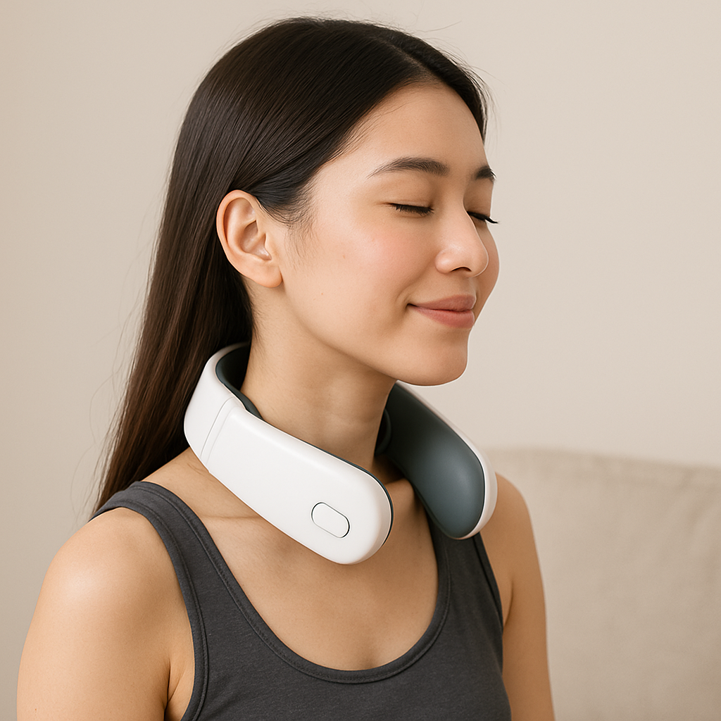 Taşınabilir Boyun Masaj Aleti – Isıtmalı Titreşimli Boyun Masaj Cihazı | Ofis & Ev Kullanımı