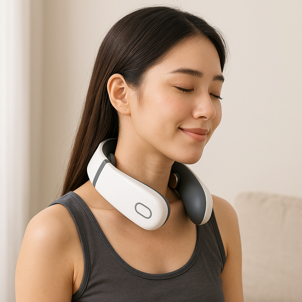 Taşınabilir Boyun Masaj Aleti – Isıtmalı Titreşimli Boyun Masaj Cihazı | Ofis & Ev Kullanımı