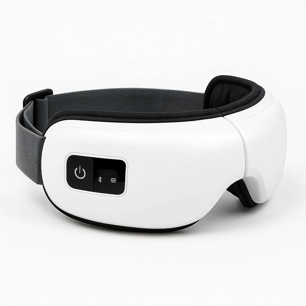 Akıllı Isıtmalı Göz Masaj Aleti – Premium Relax Model | Isı, Titreşim ve Hava Basınçlı Göz Masajı