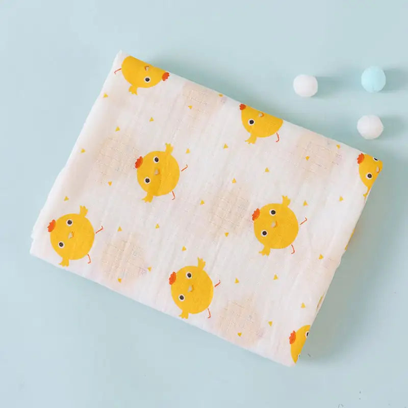 Çift Katlı Pamuklu Desenli Bebek Battaniyesi – Yumuşak ve Nefes Alabilen