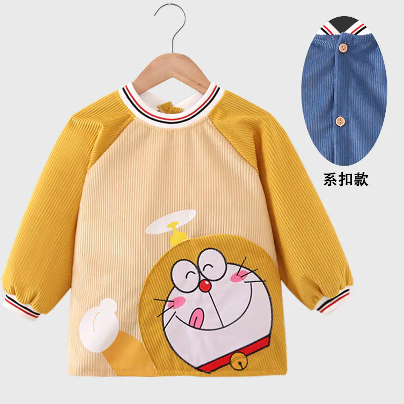 Su Geçirmez Uzun Kollu Erkek Bebek Mama Önlüğü – Şık Tasarım