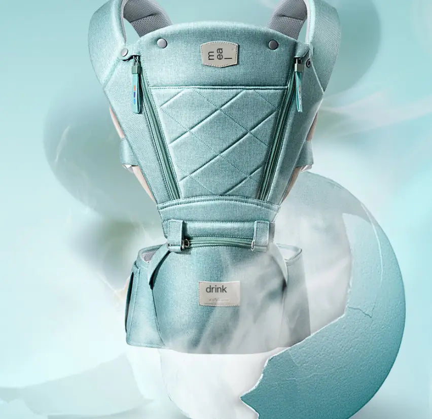 Ayıcıklı Bel Oturaklı Ergonomik Bebek Kangurusu – Ön Taşımalı