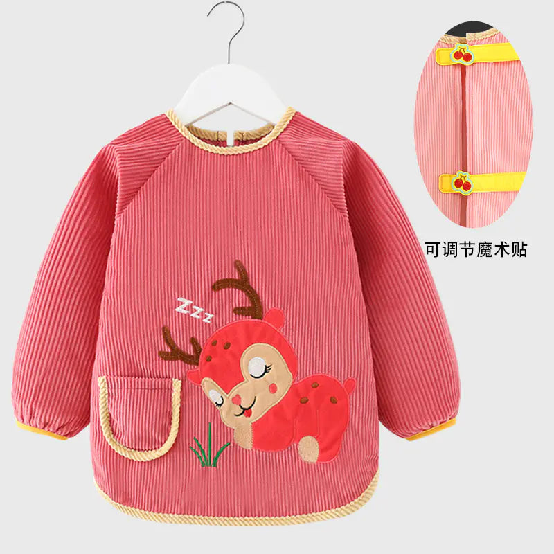 Su Geçirmez Uzun Kollu Erkek Bebek Mama Önlüğü – Şık Tasarım