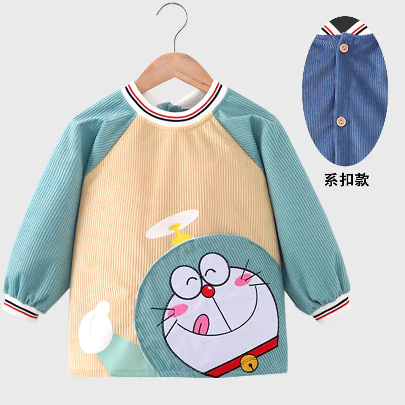 Su Geçirmez Uzun Kollu Erkek Bebek Mama Önlüğü – Şık Tasarım