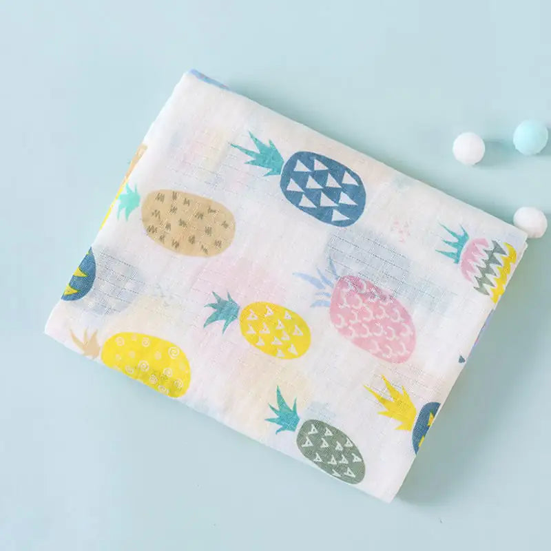 Çift Katlı Pamuklu Desenli Bebek Battaniyesi – Yumuşak ve Nefes Alabilen