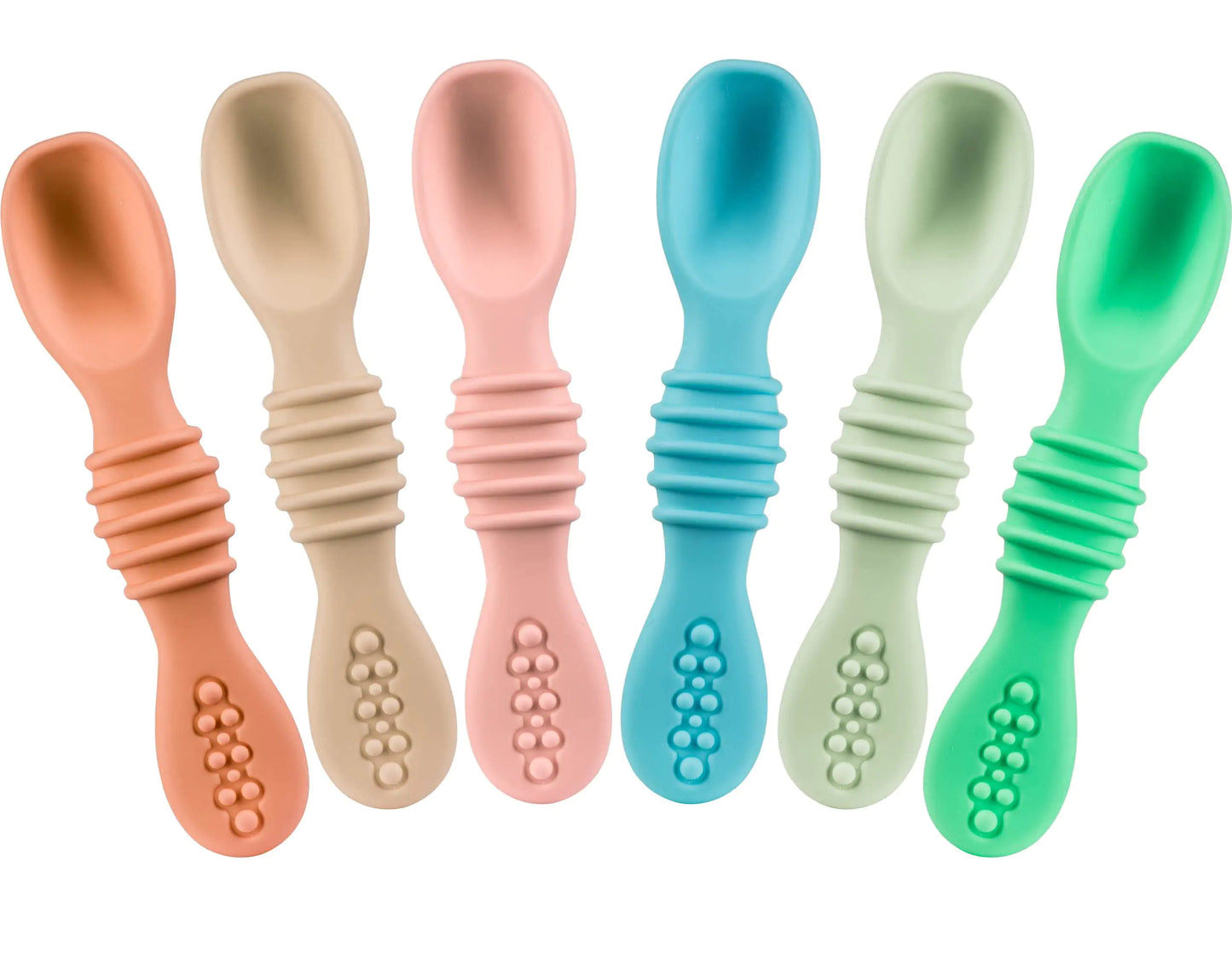 Baby Spoons Baby Feeding Essentials Baby Led Weaning Supplies Baby Spoons Self Feeding 6 Months Baby Utensils Silicone Baby Feeding Set Toddler Feeding Supplies Silicone Baby Spoon BPA Free